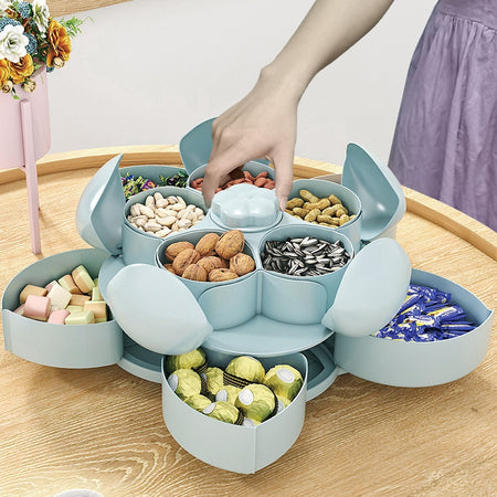 Petal-Shape Rotating Candy Box Snack