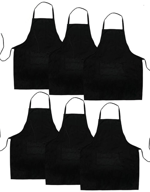 Load image into Gallery viewer, 6 Pack Black Kitchen Apron
