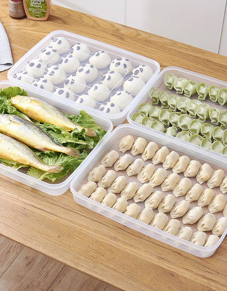 Kitchen Dumpling container Home transparent