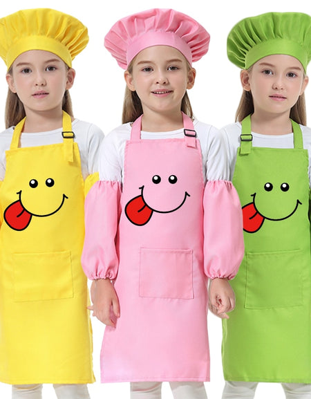 Child Polyester Apron Eating Clothes Kids