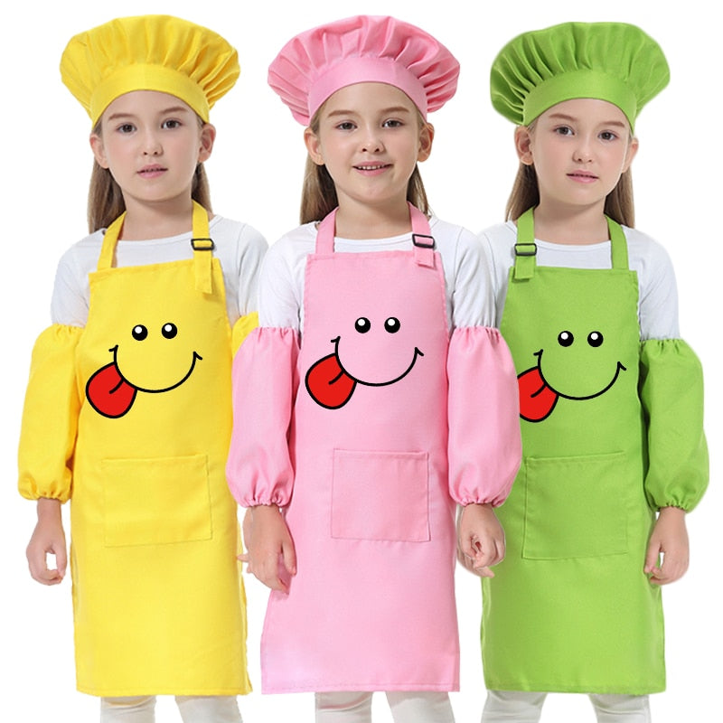 Child Polyester Apron Eating Clothes Kids