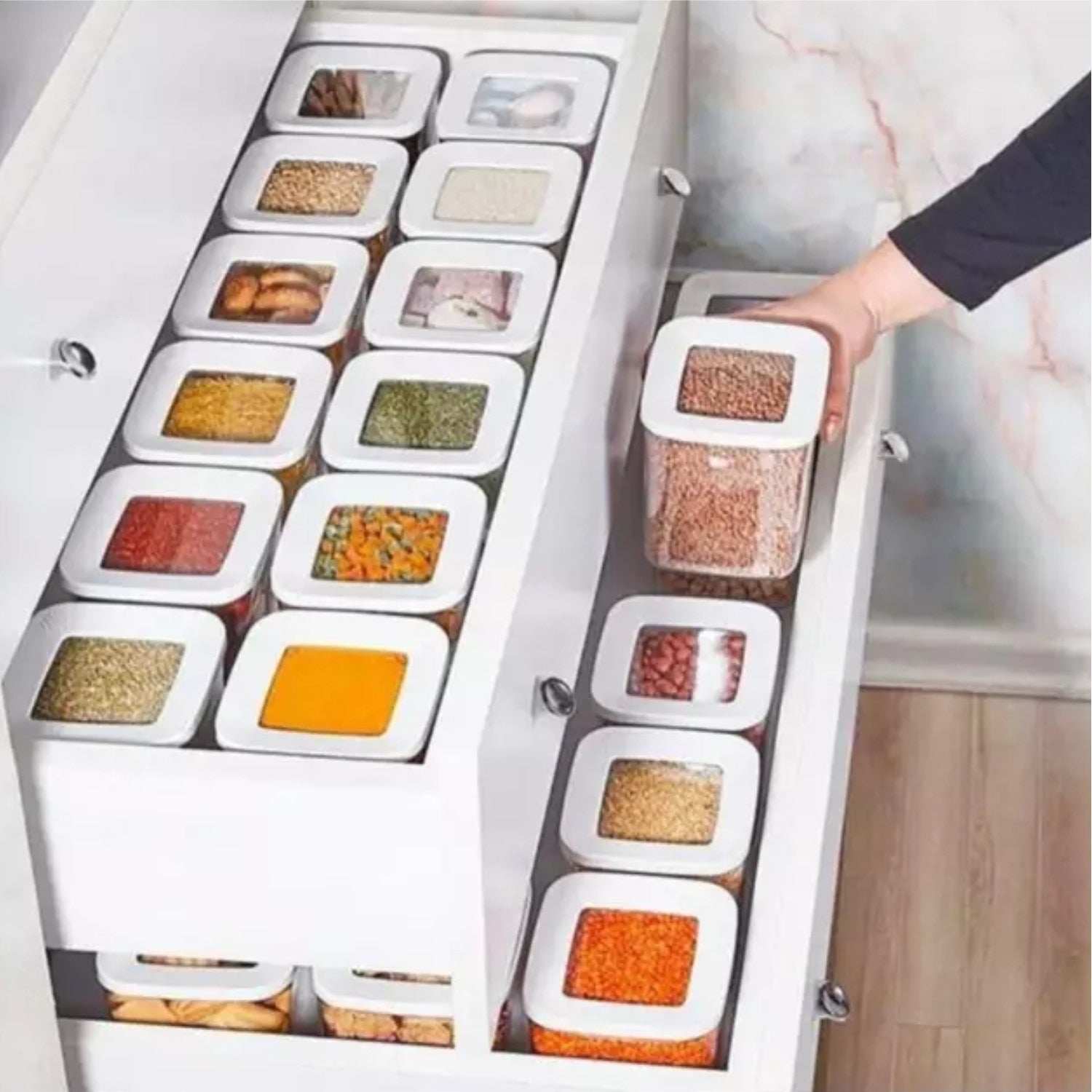 Storage Box Kitchen Organizer Containers Food