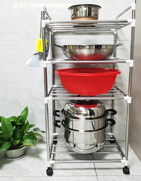 Adjustable Kitchen Tableware Pot Shelves