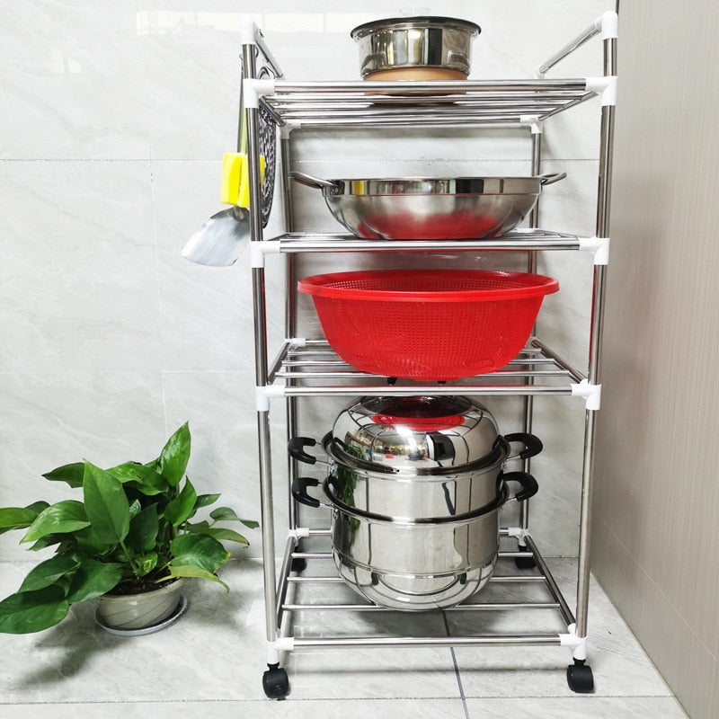 Adjustable Kitchen Tableware Pot Shelves