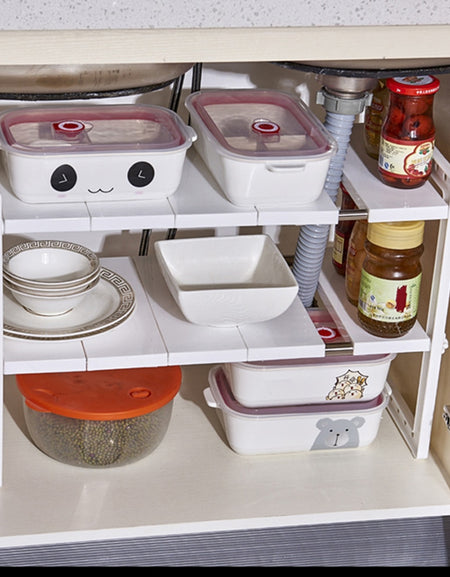 Expandable Under Sink Organizer Kitchen supplies