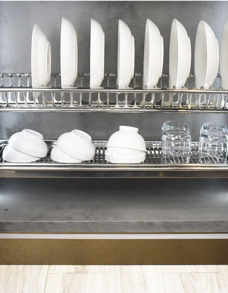 Steel Dish Rack Kitchen Organizer Plate