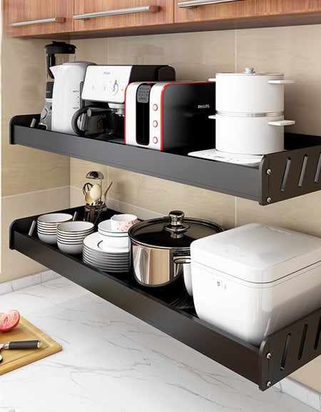 Punch-free seasoning rack wall-mounted