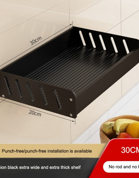 Punch-free seasoning rack wall-mounted