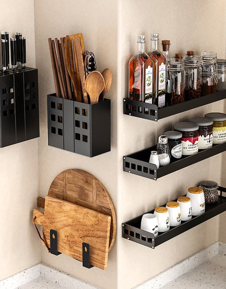 Kitchen Storage Rack Punch-free Wall