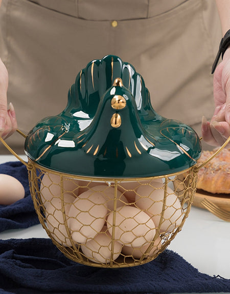 Farmhouse Style Kitchen Cute Eggs Storage