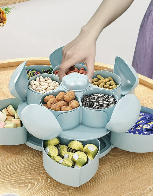 Load image into Gallery viewer, Petal-Shape Rotating Candy Box Snack

