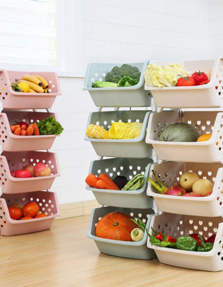 Practical stackable fruit basket