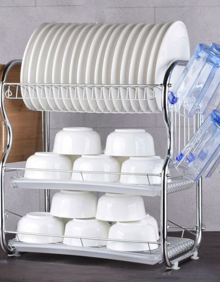 3 Layer Dish Drainer Kitchen Cup storage