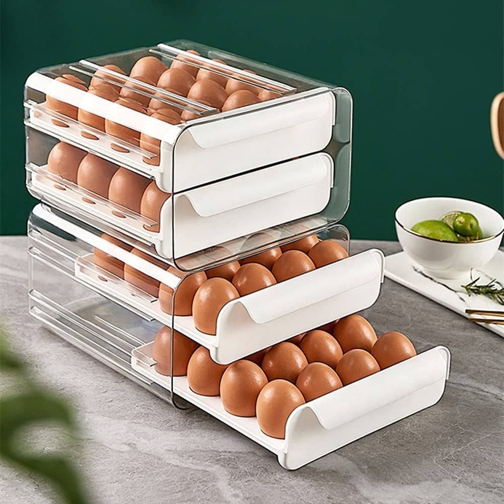 Plastic Double-Layer Drawer storage