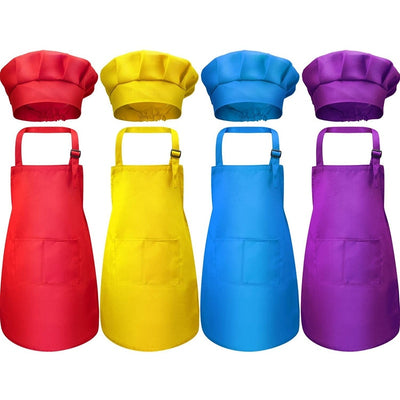 Children's Apron and Chef Hat Set