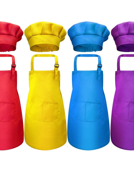 Children's Apron and Chef Hat Set